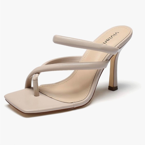Vivanly Nude strap heels - size 8 - Picture 1 of 5